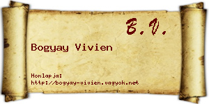 Bogyay Vivien névjegykártya