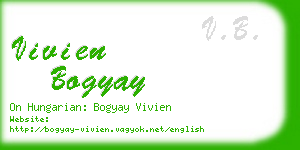 vivien bogyay business card